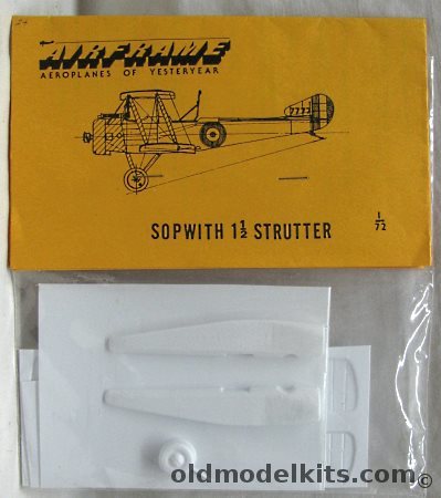 Airframe 1/72 Sopwith 1 1/2 Strutter - Bagged plastic model kit